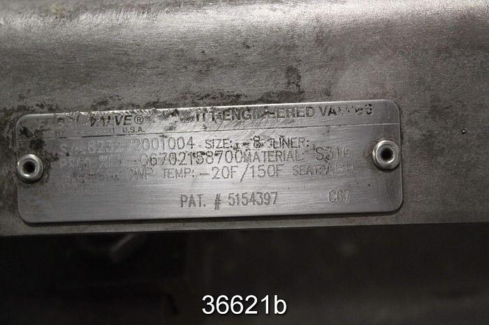 Used Fabri 8" Hand Operated Knife Gate Valve, FV-C6702158700 #36621