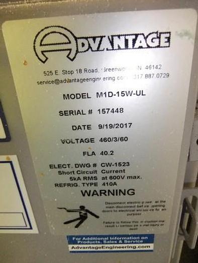 Used 2017 Advantage Water Cooled Chiller