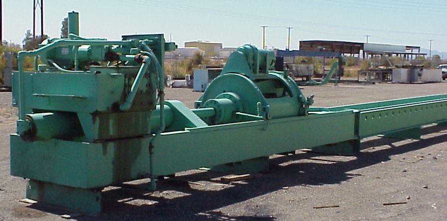 Used 100 Ton Loewy Extrusion Stretcher; 110' Max. Length; 72" Str.; Detwist; Oilgear