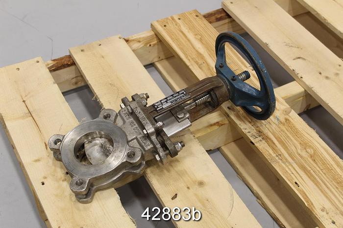 Used Dezurik 3" Hand Operated Knife Gate Valve #42883