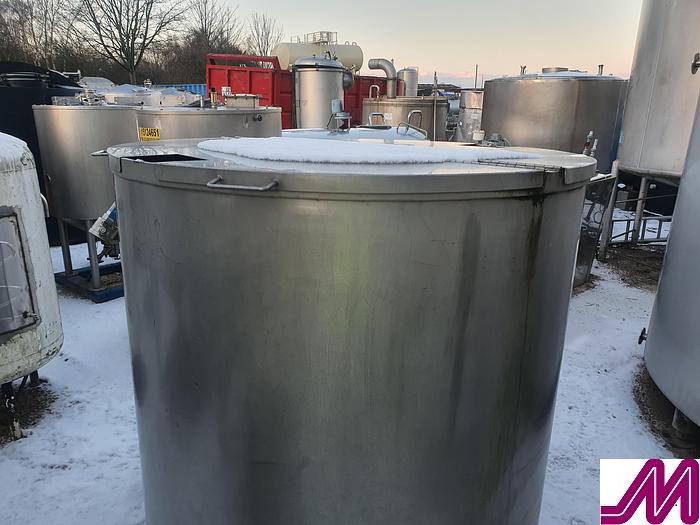 Used 2,500 Litre Stainless Steel Single Skin Tank