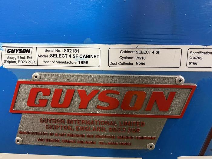 Used 1998 Guyson Select 4 SF Sand Blasting Cabinet
