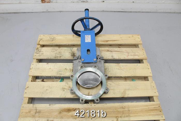 Used Orbinox 21-3636R 8" Hand Operated Knife Gate Valve #42181