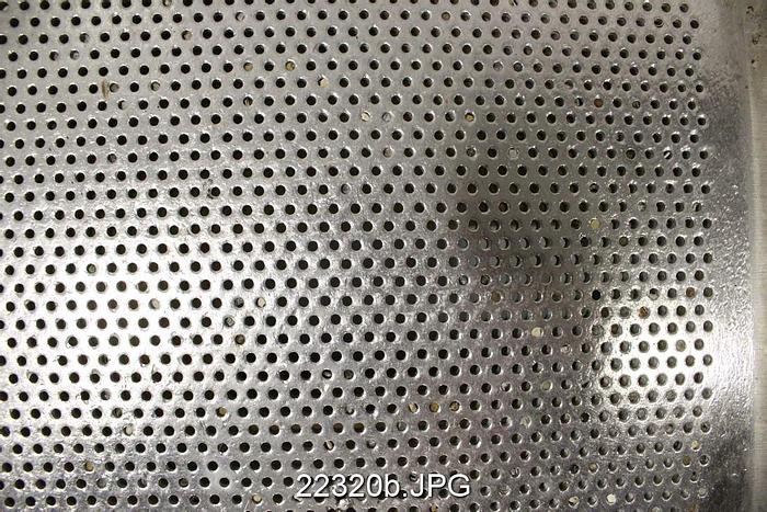 Used Bird JS8 Vibrating Screen Plate, 3/16" Holes #22320