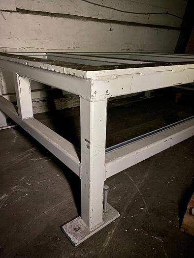 Used 110" L x 70" W x 32" H Layout Table Frame Custom Made
