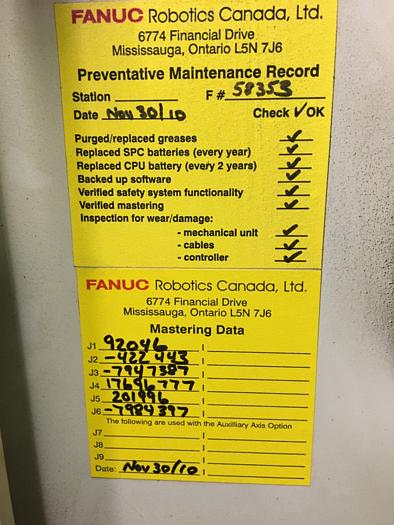 Used 2003 PREVIOUSLY REFURBISHED  FANUC   R2000iA/125L W/ DEVICENET AND BASEPLATE