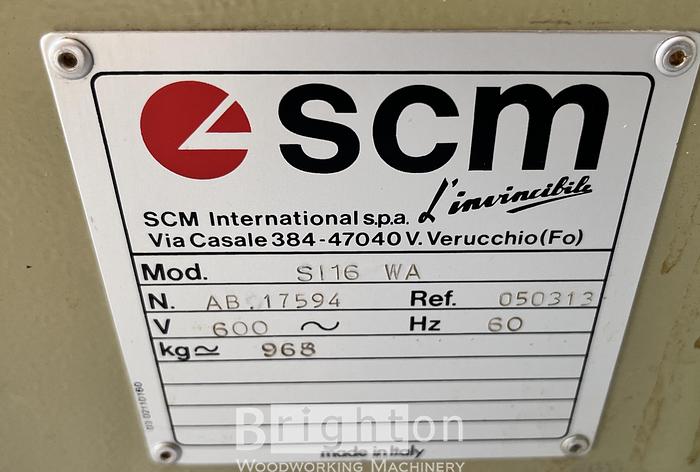 Used SCM SI16-WA Used Sliding Table Saw #CBM2331