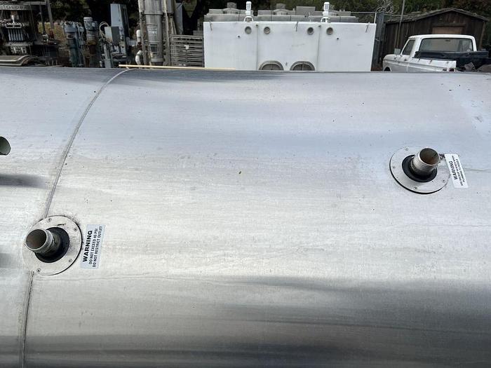 Used Tank, 1,550 Gallon, S/st, Jkt, 50 BBL Brite Tank, JVNW #S744691