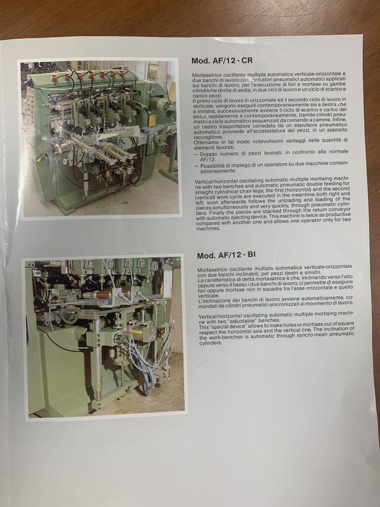 Usato Foratrice oscillante orizzontale e verticale, doppia, per elementi di sedia