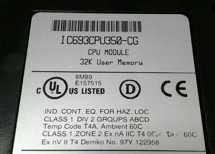 Used GE FANUC IC693CPU350-CG CPU MODULE UPS RED
