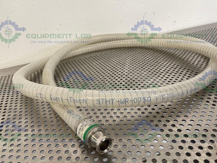 Used Sani Tech  STHT-WR-0750 120" Silicone Hose w/ 3/4" Sanitary Fitting