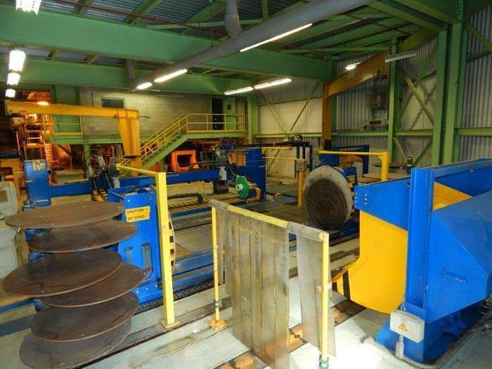 Used 150" VOITH SULZER ROLL WRAPPER 40 RPH 60" MAX DIAMETER