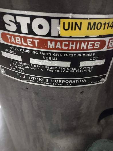 Used Stokes D-3 Tablet Press 16 station