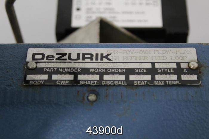 Used Dezurik 6" Air Operated V-Ball Valve, Stainless Steel Body #43900