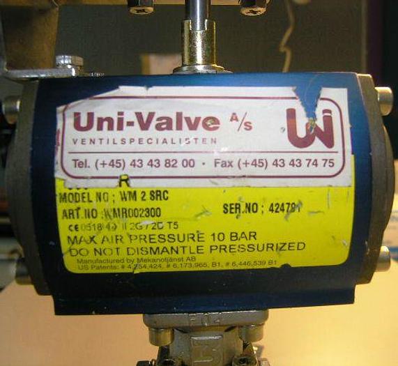 Used WM actuators, model WM 2 SRC with butterfly valve, type CF-8M and position monitoring switch, type ITS-100