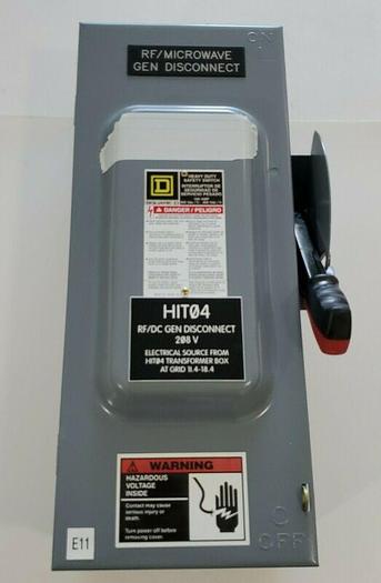 *New* Square D HU363 Heavy Duty Safety Switch 600V 100Amps 3 wire 3 Blades