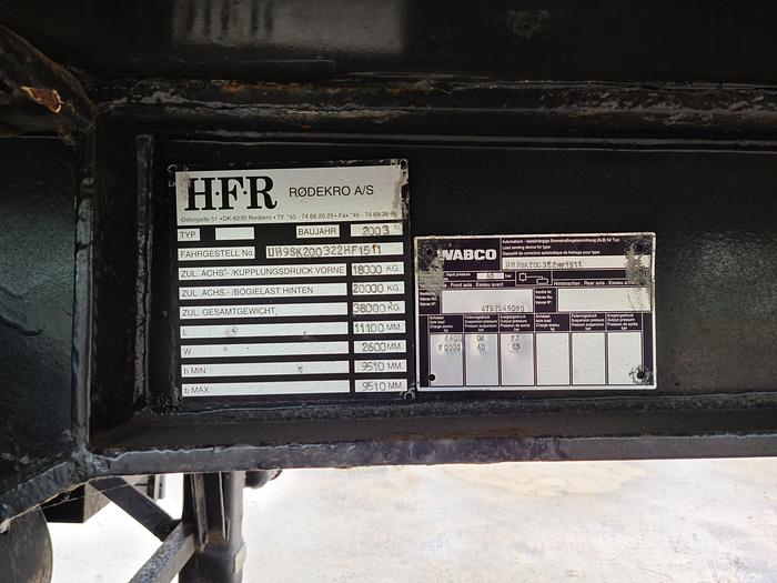 Used 2003 HFR 2 AXLE/ CITY/ FRIDGE TRAILER/ OPEN SIDE/ LOADING LIFT STEERING AXLE FRIDGE UNIT