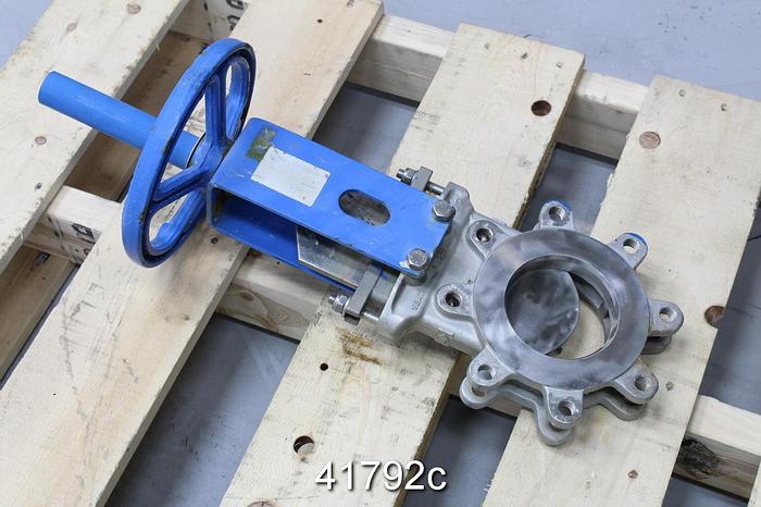 Used Orbinox 4" Hand Operated Knife Gate Valve #41792