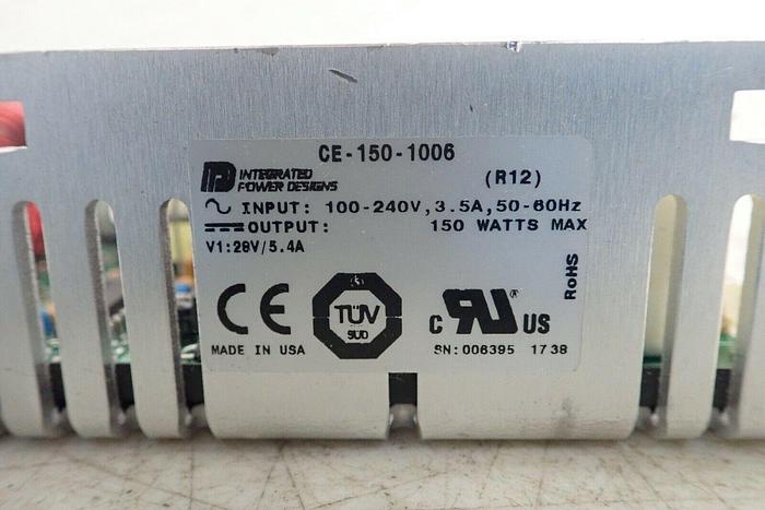 Used Integrated Power Designs CE-150-1006 Power Supply