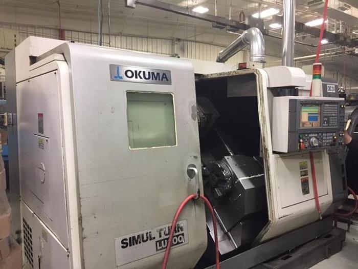 2005 Okuma LU300 Big Bore Turning Center with Twin Turrets