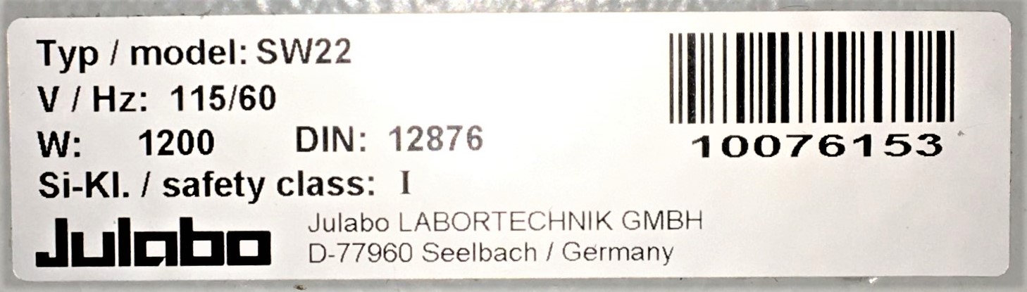 Used Julabo SW22 Shaking Bath - 20L