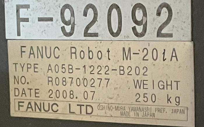 Used 2008 FANUC FANUC M20iA
