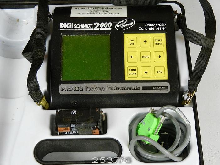 Used Proceq DIGI-SCHMIDT2000 Roll Hardness Tester, Digital, Type Nl/Ld, Concrete Test Hammer Also Used For Paper Roll Hardness Test. With Rs232 Serial Interface. #25376