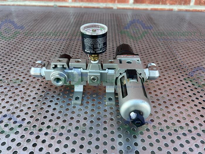 Used SMC  NAW3000 Filter Regulator 7 - 120 PSI w/ SMC Gauge