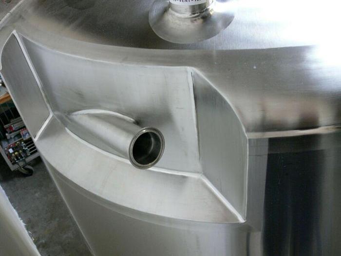 Used Feldmeier 600 Gallon Stainless Steel Insulated Holding Tank w/ Center Drain