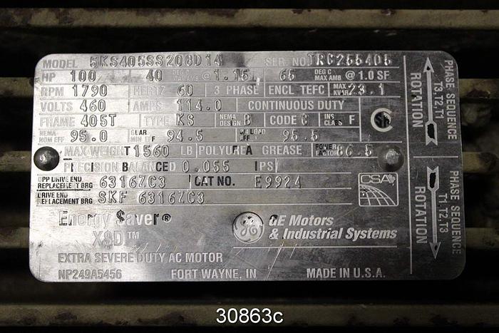 Used General Electric 5KS405SS208D14 Ac-Motor #30863