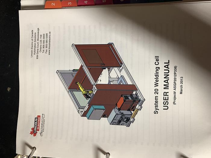 Used LINCOLN ELECTRIC SYSTEM 20 MIG WELDING CELL WITH FANUC ARCMATE 100IC ROBOT AND R30iB CONTROLLER