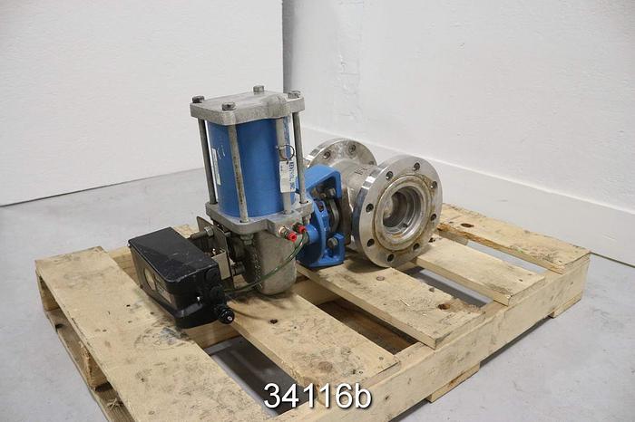 Used Neles Jamesbury 47150313600TTT2 4" Control Ball Valve #34116