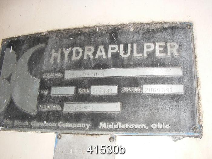 Used 14' Black Clawson Pulper, 52" Vokes Rotor #41530