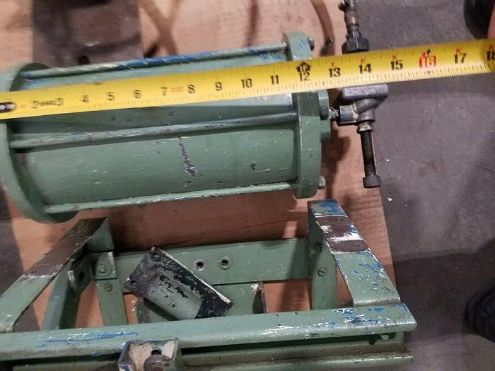Used Pneumatic Cylinder with mounting bracket Air Piston 12" Stroke x 5" Dia.