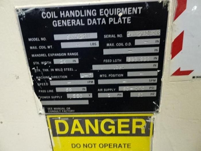 Used 24" WIDE x .187 CWP HEAVY DUTY SERVO FEEDER