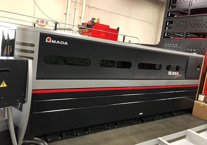 Used 2014 4000 Watt Amada FOL-3015 AJ Fiber Laser