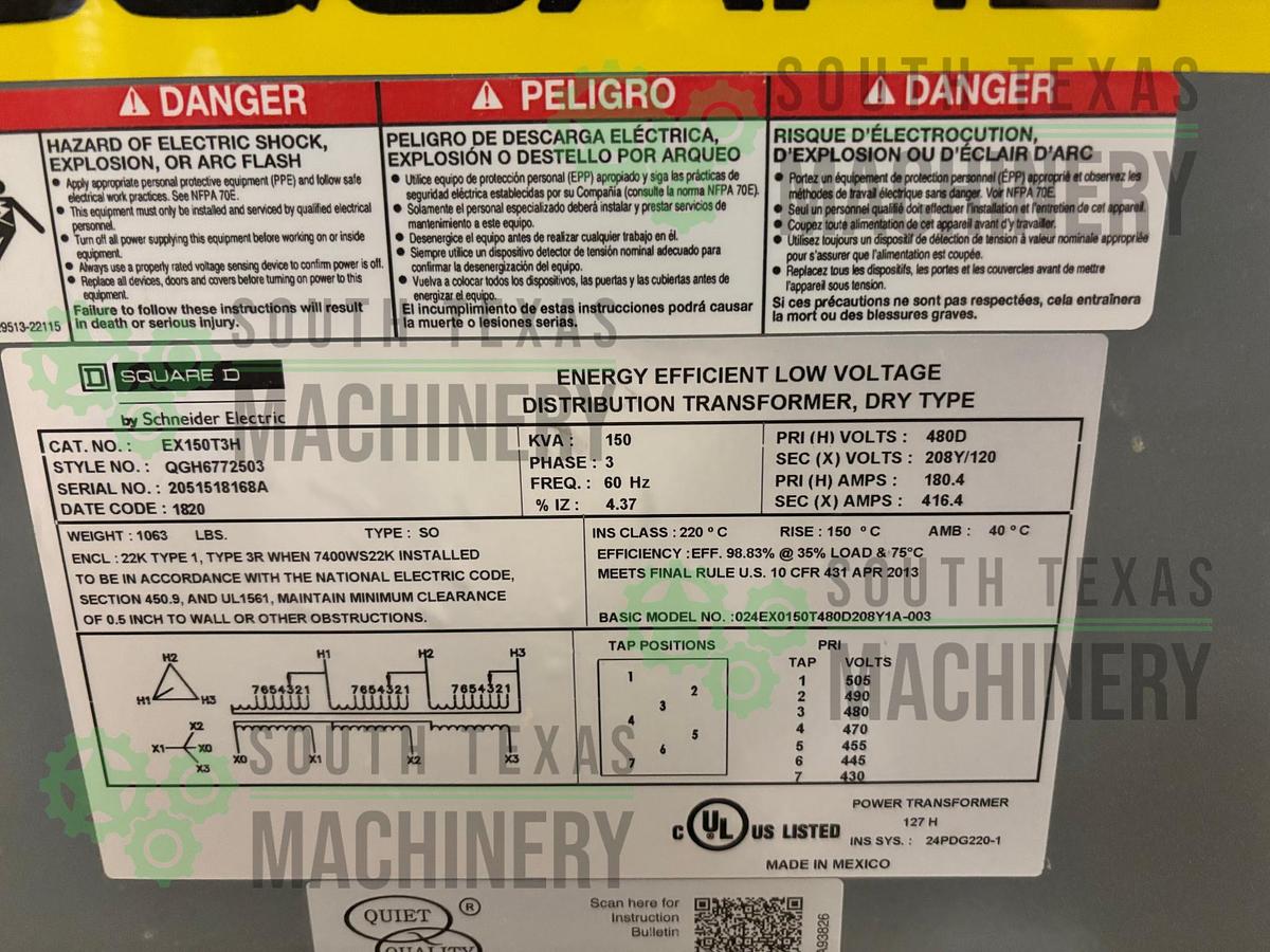 Used Used Square D Voltage Transformer 