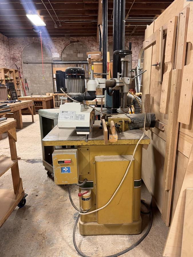 Used 2005 Powermatic Model 26 Shaper with Steff 2034 Power Feed