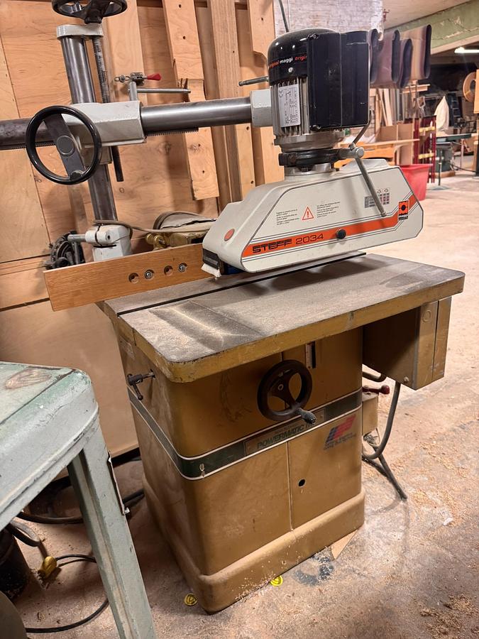 Used 2005 Powermatic Model 26 Shaper with Steff 2034 Power Feed