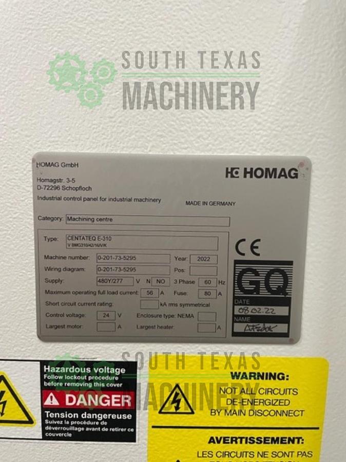 Used Homag Centateq E-310 CNC