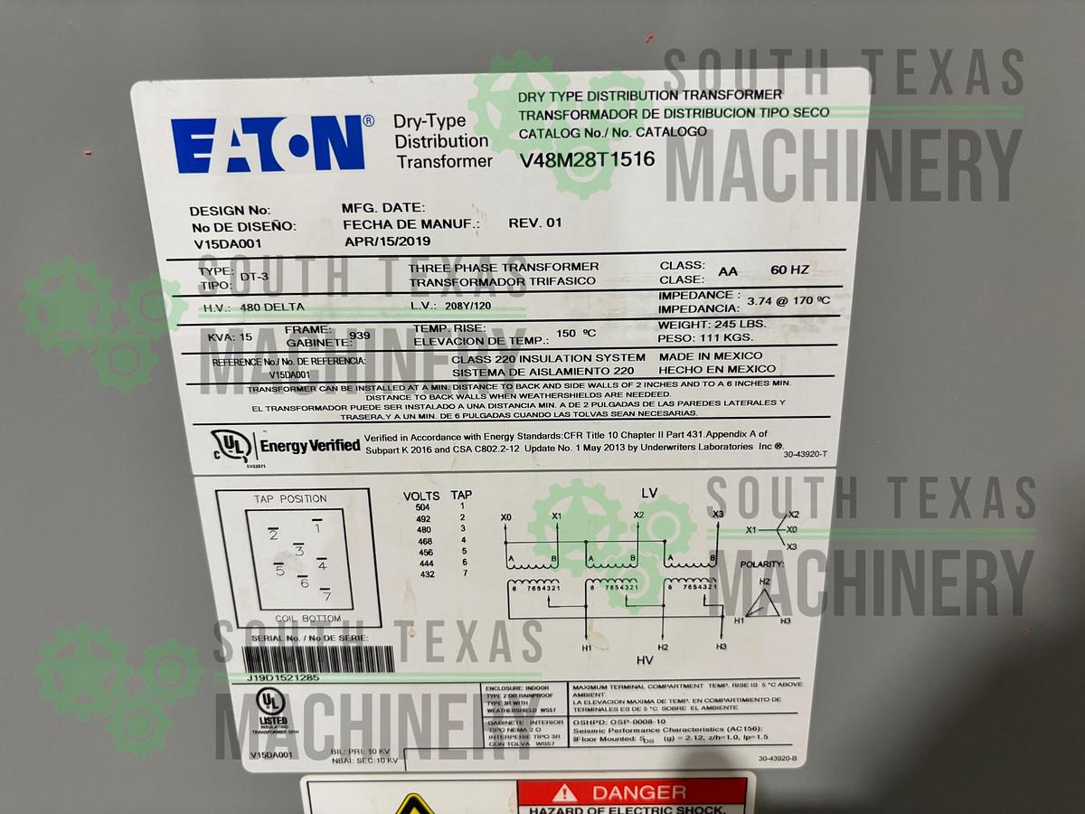 Used Used Eaton Voltage Transformer 