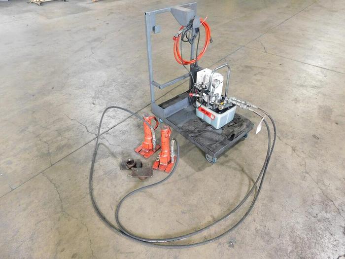 Used Jung JPE-30 Powered Hydraulic 520 Bar Confined Space Toe Jack Set