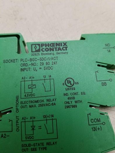 Used PHOENIX CONTACT PLC-BSC-5DC/1/ACT