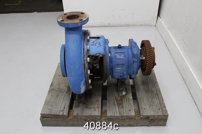 Used Goulds 3196 3x4x13 Pump, Ductile Iron Casing, 6 Vane SS Impeller #40884
