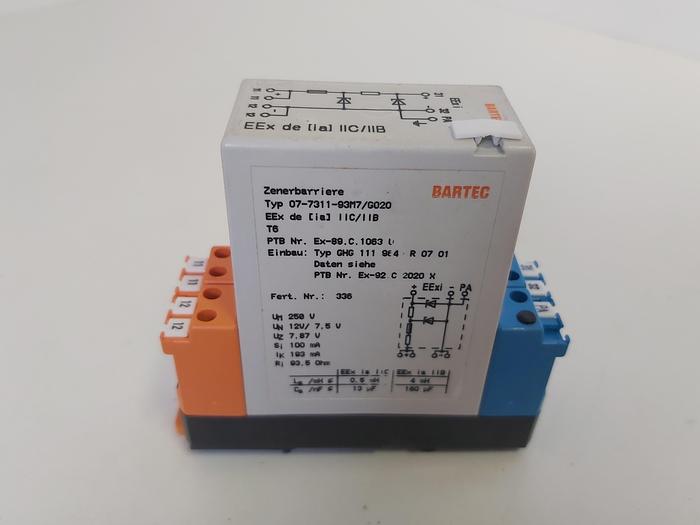 Gebraucht Ex geschützte Zenerbarriere, Eex, 07-7311-93M7/G020, Bartec gebraucht-Top