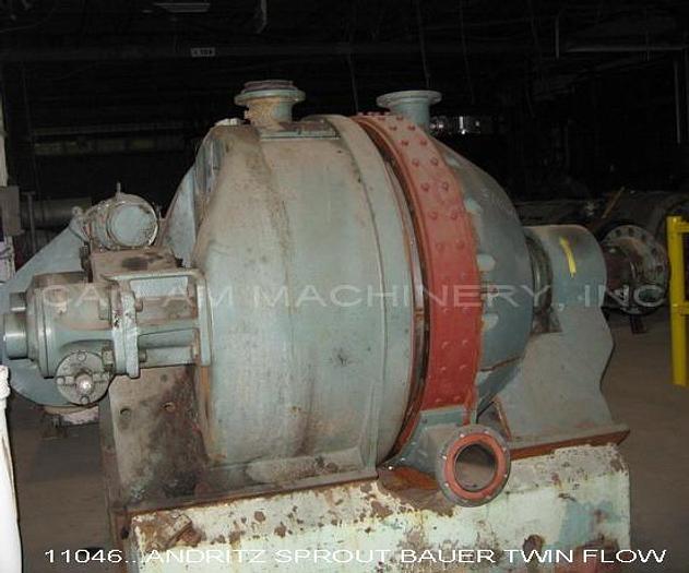 Refurbished Sprout Waldron R42EMAII Twin Flow Refiner, 42", Electro-Mechanically Actuated, Recently Rebuilt, With Guards, Coupling, Pedestal Controls #11046