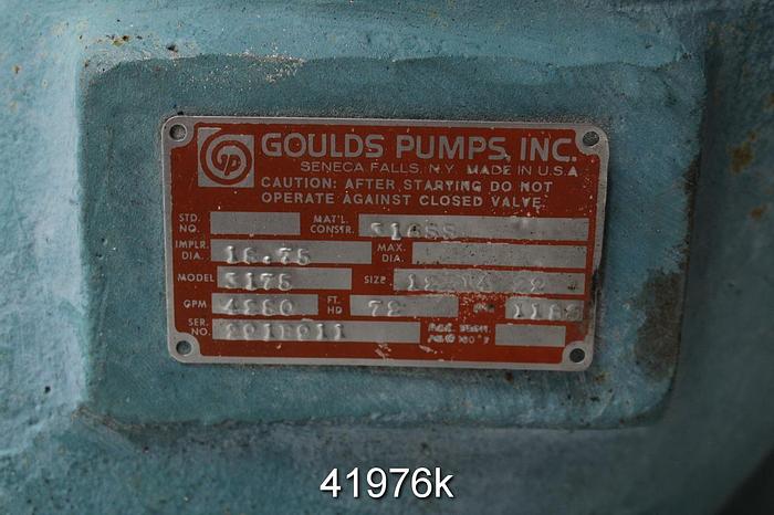Used Goulds 3175 12x14x22 Pump, CF8M Casing, 4-Vane 19.5" SS Impeller #41976