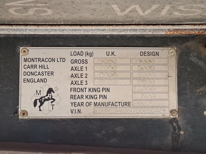 Used 2007 Montracon 3 axle / air suspension / ROR