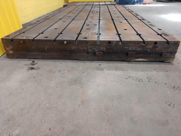 Used 288" x 96" x 12" T-Slotted Floor Riser Plate