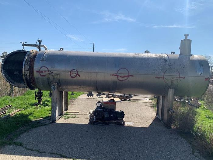 Used Tank, 1,500 Gallon, S/st, 4' x 18', 25 PSI, Coalescer Tank #S743658